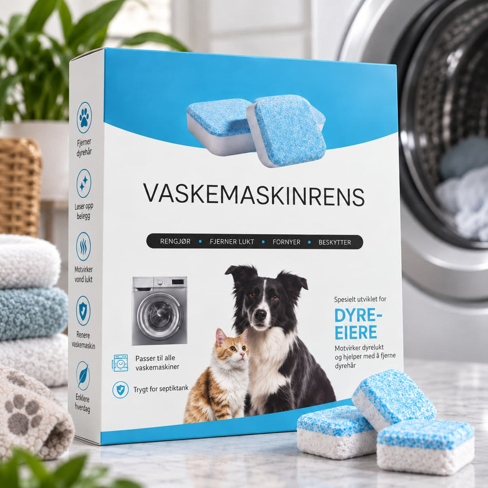 PelsFri vaskemaskinrens for hjem med hund og katt